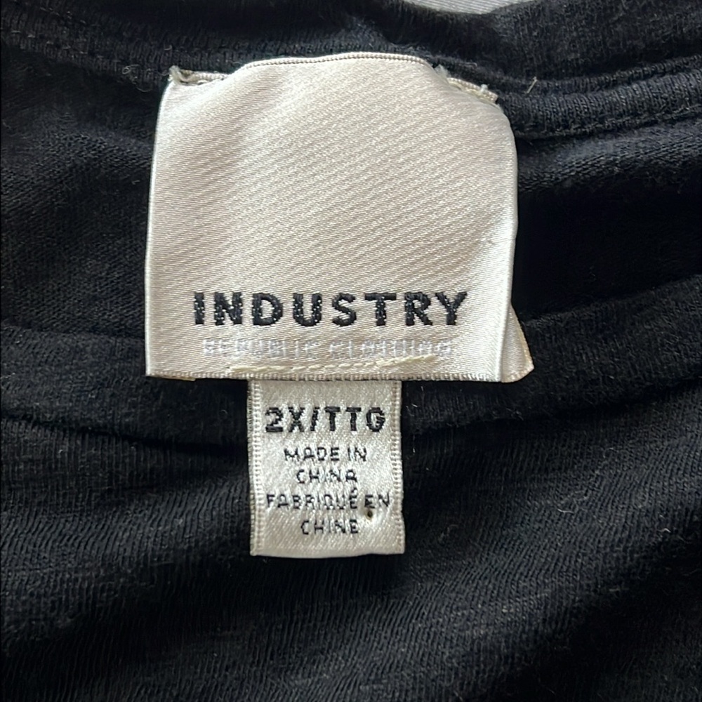 Industry Republic Clothing 100% Pima Cotton Ruffle Sleeve T-Shirt - Picture 4 of 5